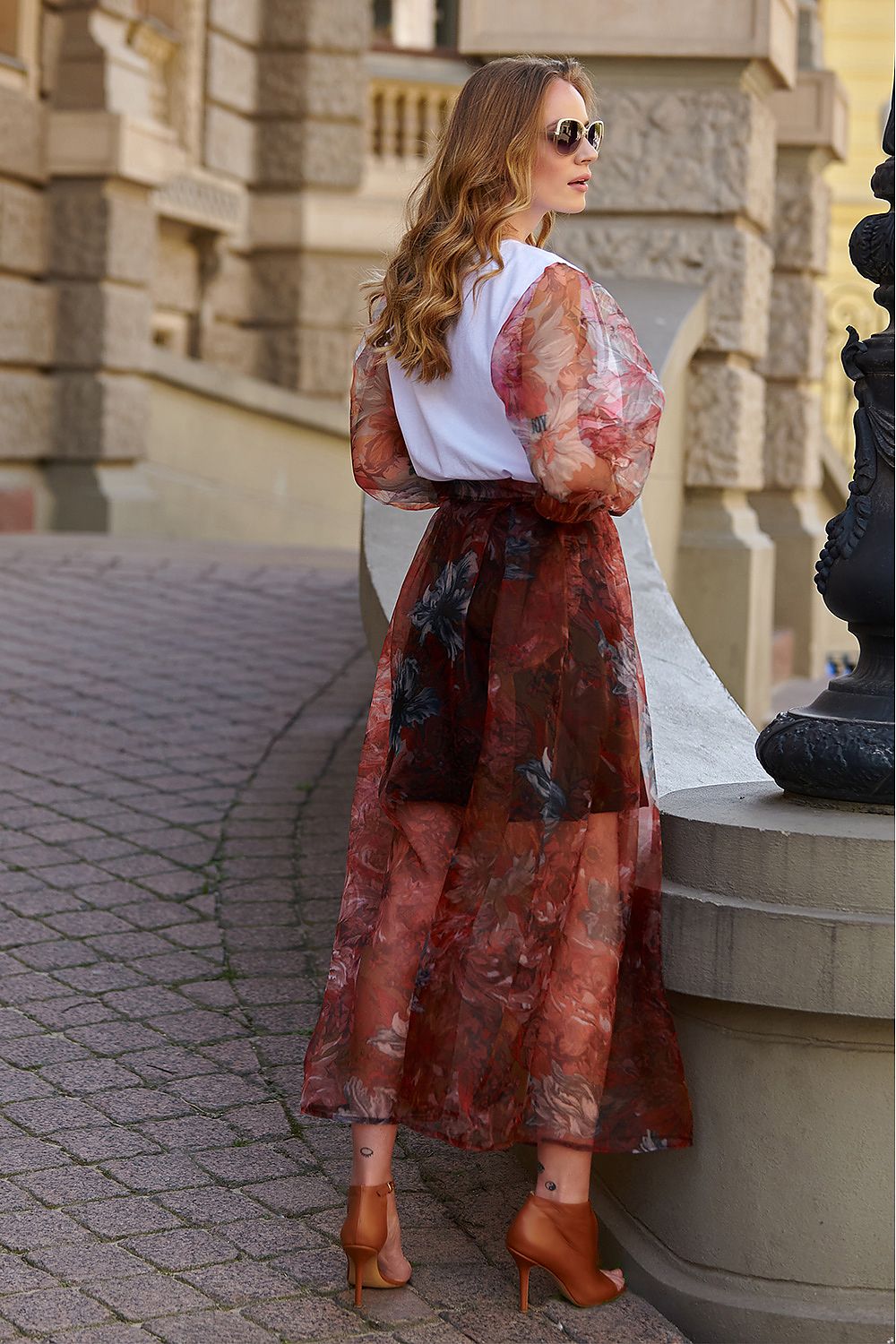  Lange rok model 145582 Makadamia 